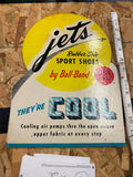 Vtg 50's Jets Sports Shoe Store Steppers Baseball Football Sign Advertising!
