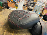 Diamond Stitch Touring Seat HD FLH Street Road Ultra Glide 2008^ Solo Pad red