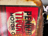 Vtg 50's Amalie Kendall Pennzoil Oil Can gas Petroliana Tin Sign Advertising!