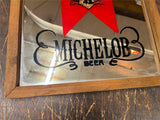 vintage 1980s Made In USA Michelob Beer Mirrored Advertising Sign 13X13