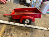 Vtg 1960's ertl trailer scout international cart Tractor Tin Toy Pressed steel