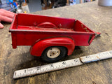 Vtg 1960's ertl trailer scout international cart Tractor Tin Toy Pressed steel