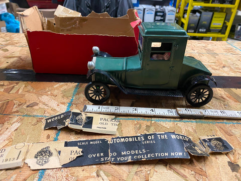 Vtg Bandai Japan Packard Old Timer Friction Tin toy Car 1913 Orig Box Minty!