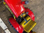 Vtg Tin Toy Tractor & Cart Zetor Wind Up Litho Minty!