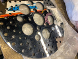 Polished Stainless Steel Drilled Brake Rotor Harley Touring 2008-23 Street Glide