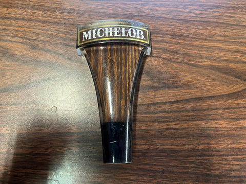 Vintage 1990s Michelob Acrylic Lucite Wood Grain Beer Tap Handle Pill 6"