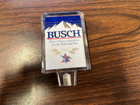 Vintage 1990s Busch Beer Acrylic 5" Tap Handle Bar Decor tavern Collectable