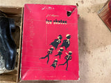 Vintage Made In England J.C. Higgins Black Leather Ice Skates In Orig Box Sz 8