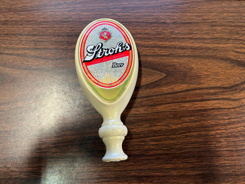 Vintage Stroh's Beer Tap Handle 7" Glitter Tap 2 Sided Man Cave Bar Made In USA