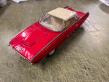 Vintage 1963 Ford Thunderbird MF 333 Tin Friction Toy Car Red White Convertible