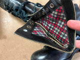 Vintage Made In England J.C. Higgins Black Leather Ice Skates In Orig Box Sz 8