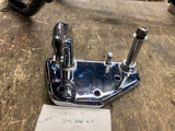 Chrome Rear Brake Pedal Plate Mount Bracket Harley Shovelhead FLH 1979-84 Kelsey