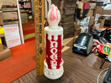 Vintage Christmas Blow Mold Noel Candle Stick 1970 Empire 13" Plastic Table Top