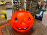 Vintage 1990s Halloween Jack-O-Lantern Candy Bucket Pail Come Play Products