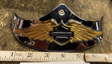 OEM Harley Davidson Chrome Gold Logo Wing Eagle Fender Tip Trim Fatboy FLSTF