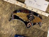 OEM Harley Davidson Chrome Gold Logo Wing Eagle Fender Tip Trim Fatboy FLSTF