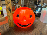 Vintage 1990s Halloween Jack-O-Lantern Candy Bucket Pail Come Play Products
