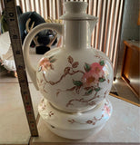 Vtg Japan Nasco Springtime Tea Pot & Warmer 1940's Water pitcher Grandas Kitchen