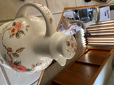 Vtg Japan Nasco Springtime Tea Pot & Warmer 1940's Water pitcher Grandas Kitchen