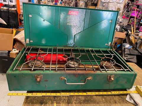 Vtg Coleman Model 426D USA 3-Burner Camp Stove Camping Outdoors