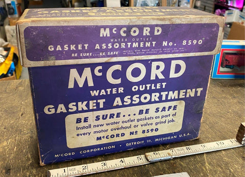Vtg Mccord Advertising Sign Box Gasket Asst Auto Truck Garage Service station!