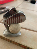 Vtg 1950's Golf Club Ball Table Lighter Japan Comoys Enthusiast Collector Avid!