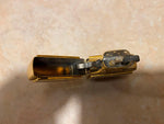 Brass Zippo Lighter Brown Marble Inlay 1996 Unfired Vtg Classy Collectible!