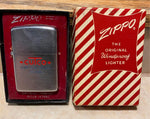 Vtg 1950 Zippo Lighter Cutco Knives Cutlery Striped Orig Box unfired Minty Rare!
