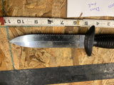 Vtg Diving Knife Japan Fixed Blade Rubber/plastic handle 6" Blade fighting Hunti