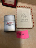 Vtg 1950 Zippo Lighter Cutco Knives Cutlery Striped Orig Box unfired Minty Rare!