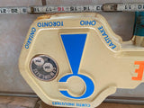 Vtg Curtis Key Double Sided Sign Advertising Service Station Garage Oil Gas Cave