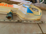 Vtg Curtis Key Double Sided Sign Advertising Service Station Garage Oil Gas Cave