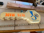Vtg Curtis Key Double Sided Sign Advertising Service Station Garage Oil Gas Cave