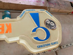 Vtg Curtis Key Double Sided Sign Advertising Service Station Garage Oil Gas Cave