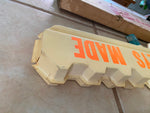 Vtg Curtis Key Double Sided Sign Advertising Service Station Garage Oil Gas Cave