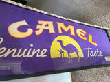 Vtg Joe Camel Double side Light up sign advertising man cave tobacciana 50x15