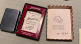 1960 Pirate Zippo Lighter NOS Candy Stripe Orig box Vtg Unfired Mint Rare!