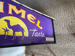 Vtg Joe Camel Double side Light up sign advertising man cave tobacciana 50x15