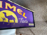 Vtg Joe Camel Double side Light up sign advertising man cave tobacciana 50x15