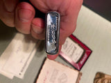 1960 Pirate Zippo Lighter NOS Candy Stripe Orig box Vtg Unfired Mint Rare!