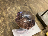 Vtg Rose Glass Brass Shift Knob Harley Panhead Truck Auto Hot Rod 30's Knucklehe