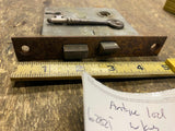 Antique Door Lock Latch  w/ Skeleton Key works Vtg 1930's Orig