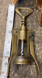 Vtg Italy Brass Winged Wine Bottle Opener Cork Screw