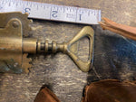 Vtg Italy Brass Winged Wine Bottle Opener Cork Screw
