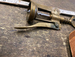 Vtg Italy Brass Winged Wine Bottle Opener Cork Screw