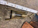 Vtg Italy Brass Winged Wine Bottle Opener Cork Screw
