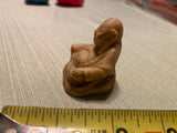 Rare Vtg Laughing Buddha Figurine Budai Hotei Carved Soapstone Resin Sculpture