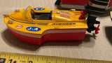 1968 Ideal Boat Toy Battery Elec motor Esso Avenger J-4 model Hydroplane Racing!