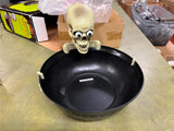 Vintage Halloween Skull Animated Skeleton Gemmy Candy Dish Bowl Motion Activate