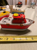 Vtg 1969 Ideal Boat Battery Elec motor Mighty Blaze toy fire Fighter Water boat